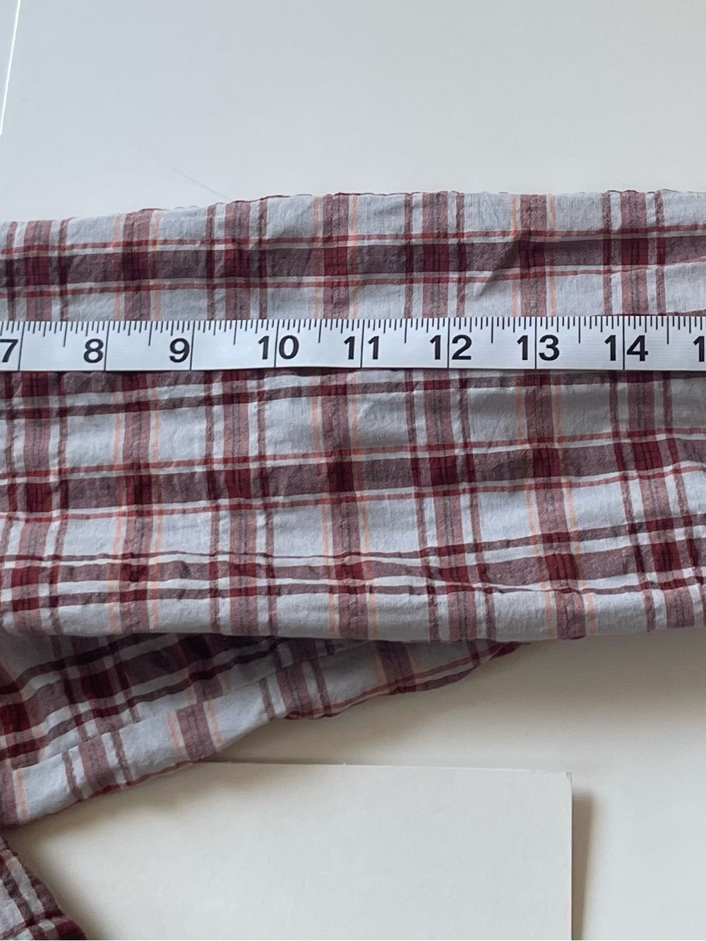 Anthropologie Red and Light Blue Plaid Button-Down Shirt - Picture 9 of 9